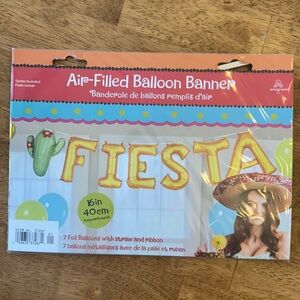 Gold "FIESTA" Air-Filled Balloon Banner